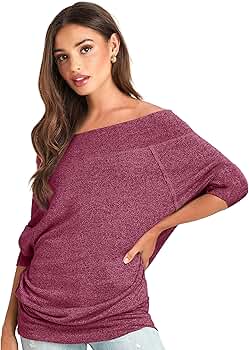 Cozy Off The Shoulder Sweaters for Women - Lightweight